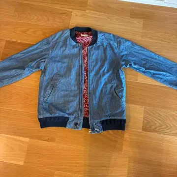 A VONTADE 데님 자켓 L 페이즐리 안감 사용감 있음 당일 발송