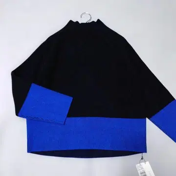 FENNEL/페넬 보틀넥 바이컬러 래글런 니트