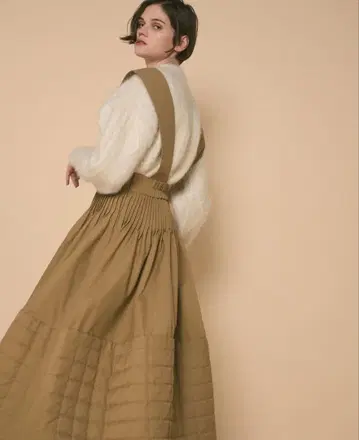 [ 새상품급 ] 제마 아틀리에 퀼팅 오버롤 스커트