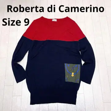Roberta di Camerino 니트 스웨터 튜닉 바이컬러