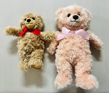 DAISO 캠페인 곰 봉제 인형 2체 세트 아담 이브