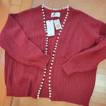 새상품 택 포함 Vin 와인 레드 가디건 F 사이즈