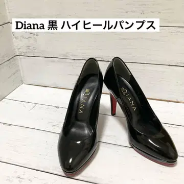다이애나 블랙 하이힐 펌프스