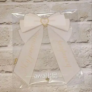 [ 화이트 ] 후쿠야 포토 카드 아크릴 프레임 리본 화이트