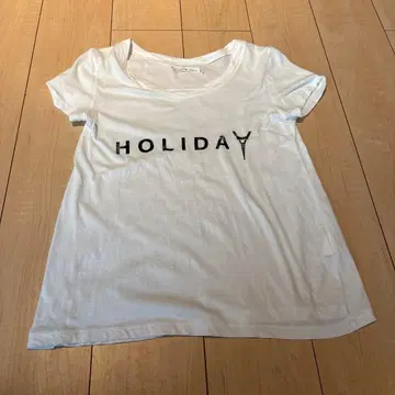 holiday 화이트 반팔T셔츠