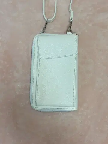 [ 미사용 ] 이탈리아제 화이트 가죽 숄더백 지갑백