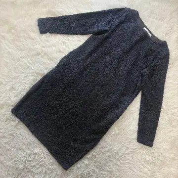 어반 리서치 도어스 [ F ] 긴팔 니트 원피스 네이비 아크릴 멜란지