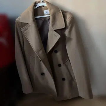 새상품급 남성용 P코트 베이지 M 겨울 코트 아우터