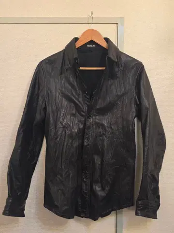 SHELLAC 주름 가공 가죽 셔츠 size46