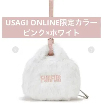FURFUR 에코 퍼 토트 미니 참 usagionline 한정판 핑크