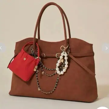 [택 포함] snidel 소프트 벨트 토트백 브라운