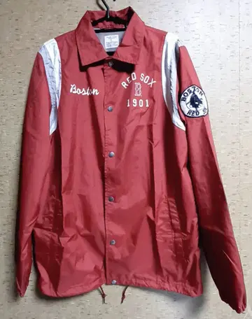보스턴 레드삭스 나일론 자켓 L 사이즈 빨간색 MLB
