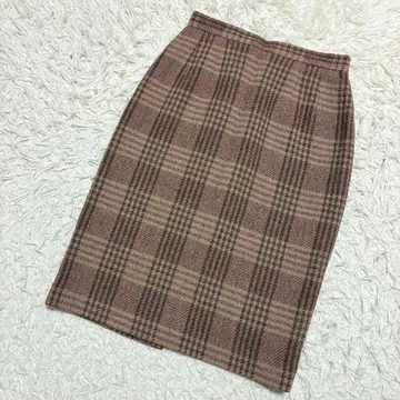 JANE MORE 고품질 체크 무늬 스커트 타이트 스커트 모 페미닌