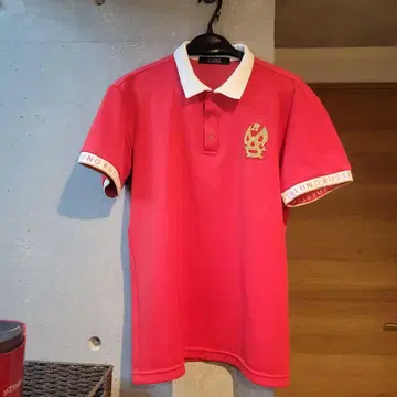 CIDAM 빨간색 피케 셔츠 남성용