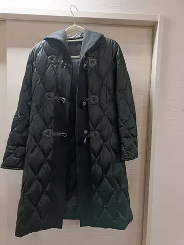 Gabardine K.T 블랙 다운 롱 코트 72-81UO01o