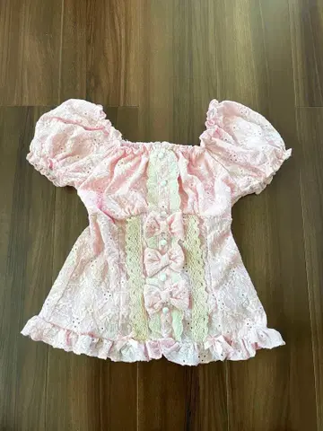 LIZ LISA 계 프린세스 퍼프 슬리브 상의