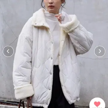 미사용 새상품 2WAY 리버서블 보아 x 퀼팅 패딩 자켓