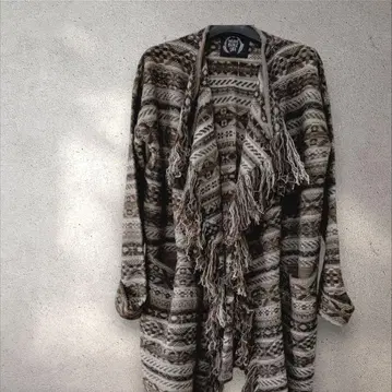 NATURAL VINTAGE GOA 프린지 가디건 프리 사이즈