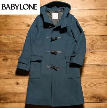 새상품급 BABYLONE 바빌론 더플 코트 캐시미어 혼방 그린