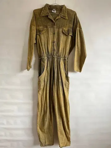 카키 코듀로이 긴팔 올인원 sunny vintage