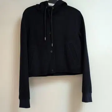 Theory 후드 부착 크롭 자켓 S 네이비