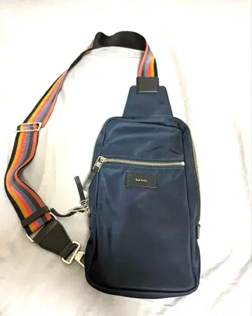 폴스미스 네이비 숄더백 스트라이프 스트랩