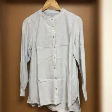 크로커다일 자수 디자인 튜닉 블라우스