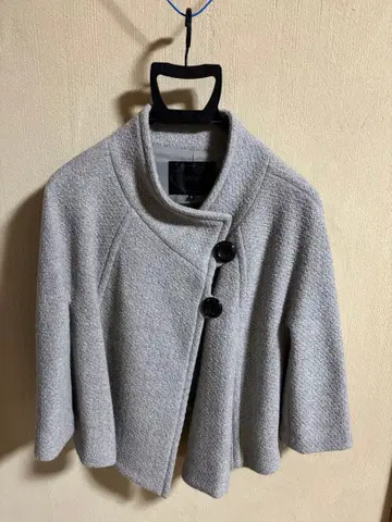 UNTITLED 그레이 케이프 코트 사이즈 0