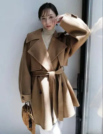 anuans 2025AW 리버 울 미들 트렌치코트