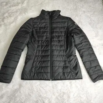 PUMA 블랙 퀼팅 자켓 L 스탠드 카라 여성용