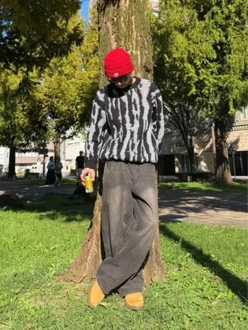 CRAMMY 제브라 니트