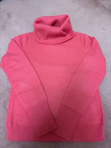 UNIQLO 터틀넥 캐시미어 스웨터 핑크
