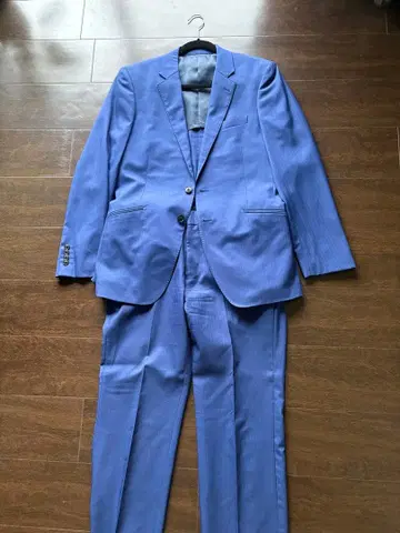 멘즈 빅이 파랑 스트라이프 수트