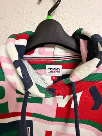 TOMMY JEANS 컬러풀 후드티 M 사이즈