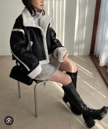 무스탕 보아 자켓