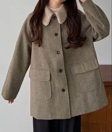 callautia 스텐카라 코트 보아 컬러 미들 코트