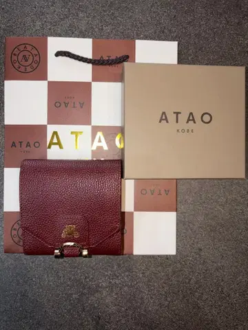 ATAO 버건디 접이식 지갑
