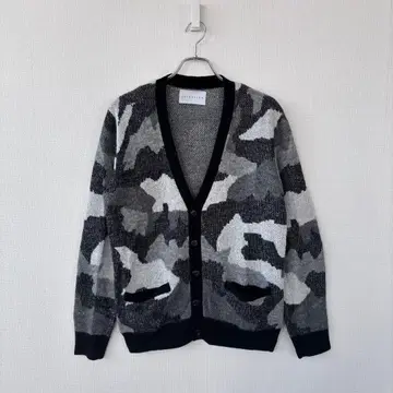 ESTNATION 에스트네이션 가디건 니트 카모플라주