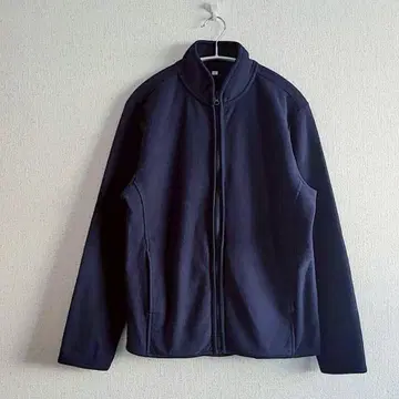 플리스 자켓 블루종 겉옷 아우터 네이비 풀 집업 M