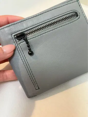 그레이 블루 접이식 지갑