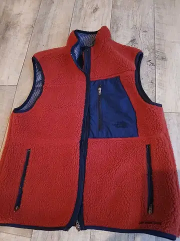 THE NORTH FACE 플리스 베스트 빨간색/네이비