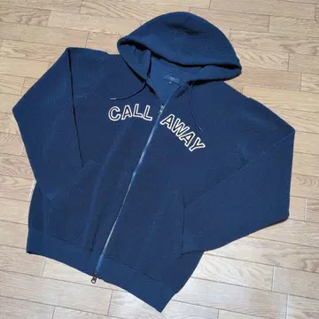 [새상품급] Callaway 와플 원단 풀 집업 후드티 네이비 M