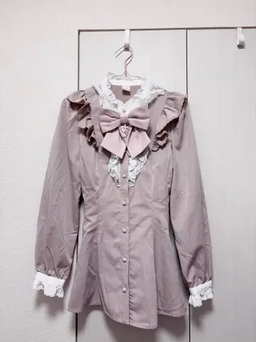 시크릿 허니 액세서리 리본 레이스 프릴 셋업 핑크