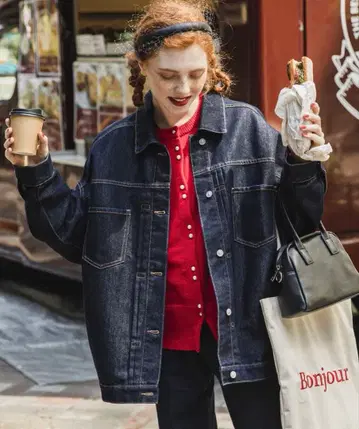 루즈 데님 자켓