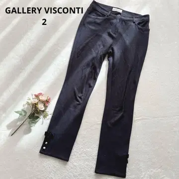 갤러리 비스콘티 스키니 팬츠 스트레치 리본 펄 귀여운