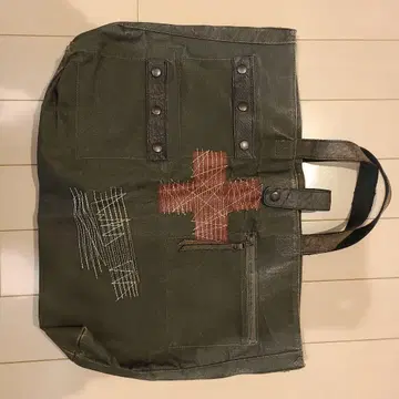 올리브 그린 토트백 대용량