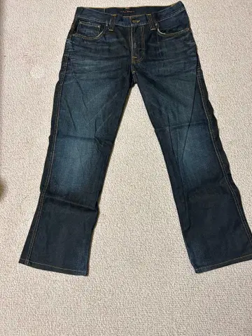 Nudie Jeans Co. 다크 블루 플레어 데님