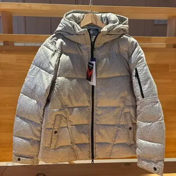 그레이 퀼팅 후드 부착 자켓