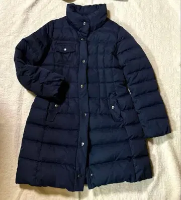 시마무라 9AR 크로시 다운 코트 네이비 다운 90%