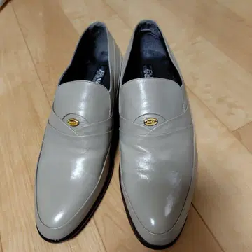 FANCY by madras 그레이 가죽 로퍼